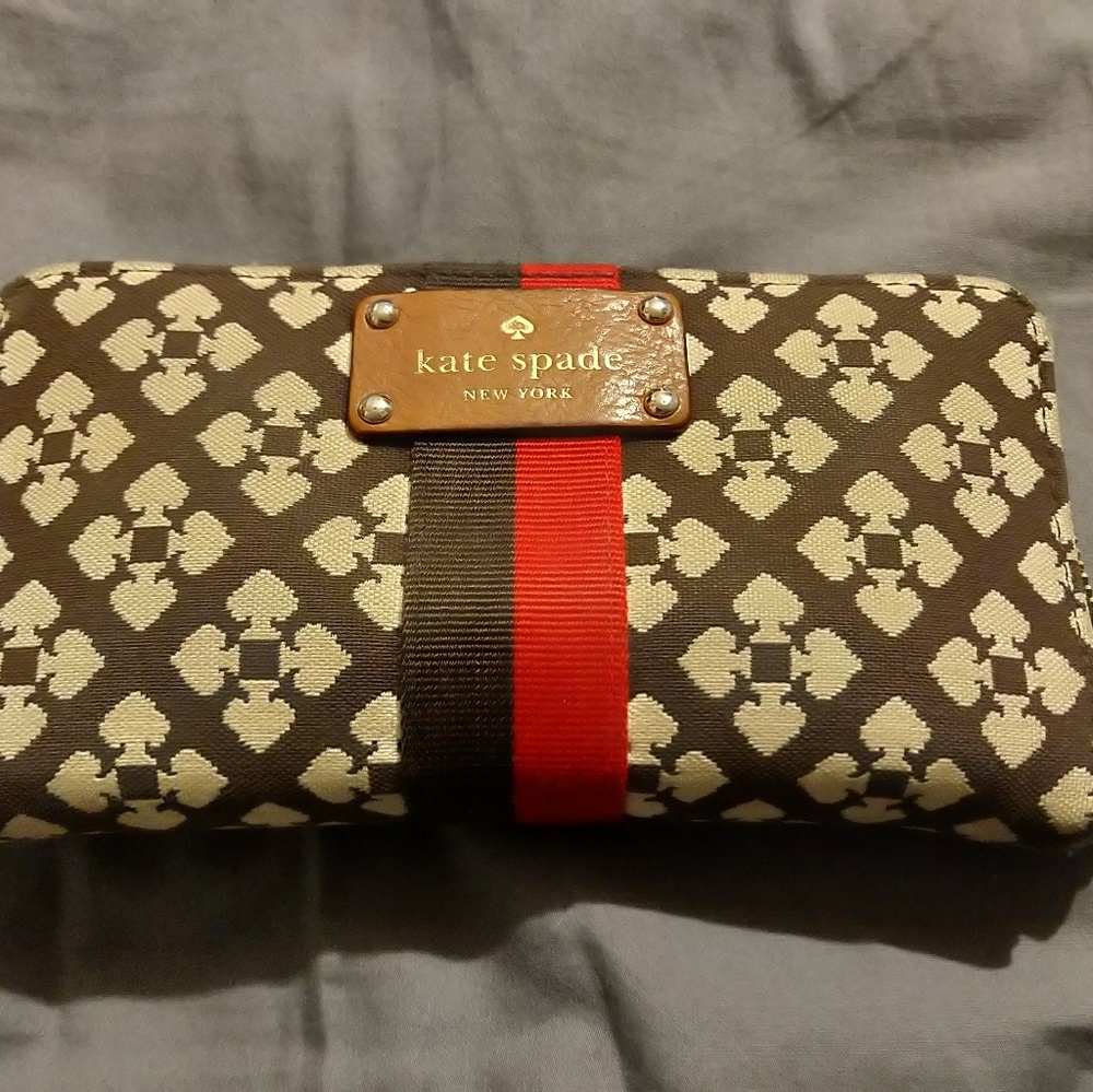 Prior loved Kate Spade wallet with spades